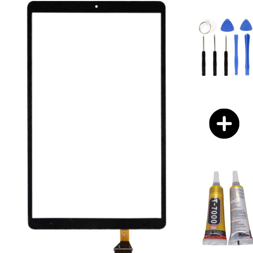 Samsung Galaxy Tab A3 XL SM-T510 Uyumlu Dokunmatik Siyah + Montaj Seti