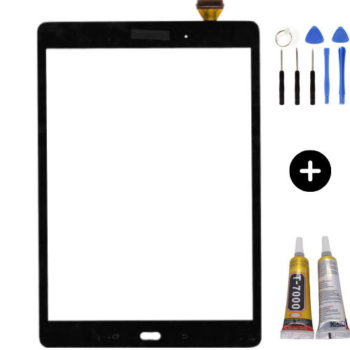 Samsung Galaxy Tab A 9.7 SM-T550 Uyumlu Servis Dokunmatik Siyah + Montaj Seti