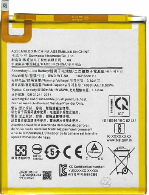 Samsung Galaxy Tab A7  SM-T227 Uyumlu Batarya Pil