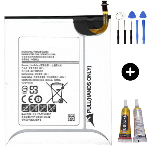 Samsung Galaxy Tab 9.6 SM-T560 Uyumlu Servis Batarya Pil + Montaj Seti