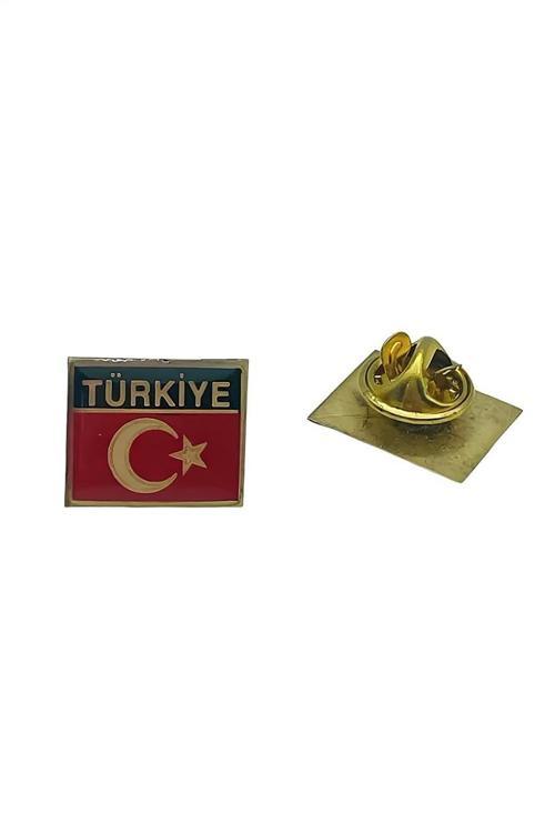 Türk Bayrağı Kare Rozet (30'lu)
