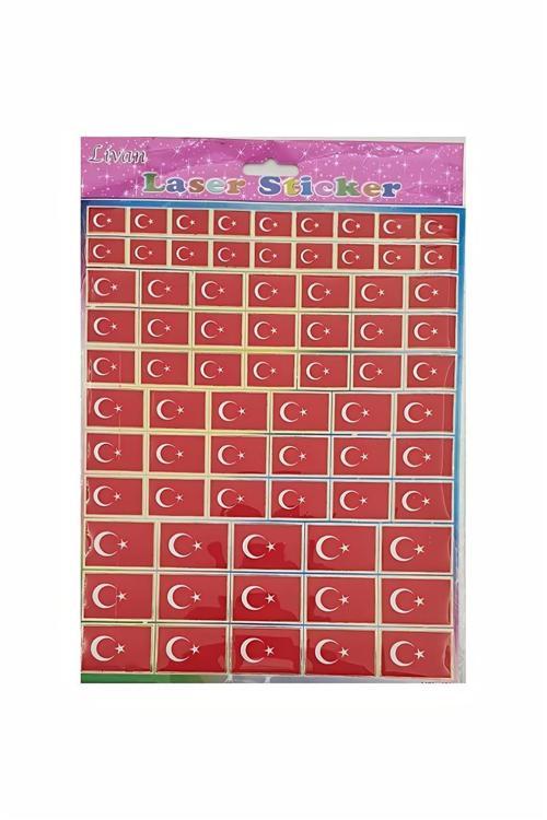 Laser Kare Sticker Bayrak