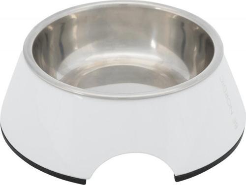 Köpek Mama ve Su Kabı Melamin Paslanmaz Çelik 0.2Lt-14cm Beyaz