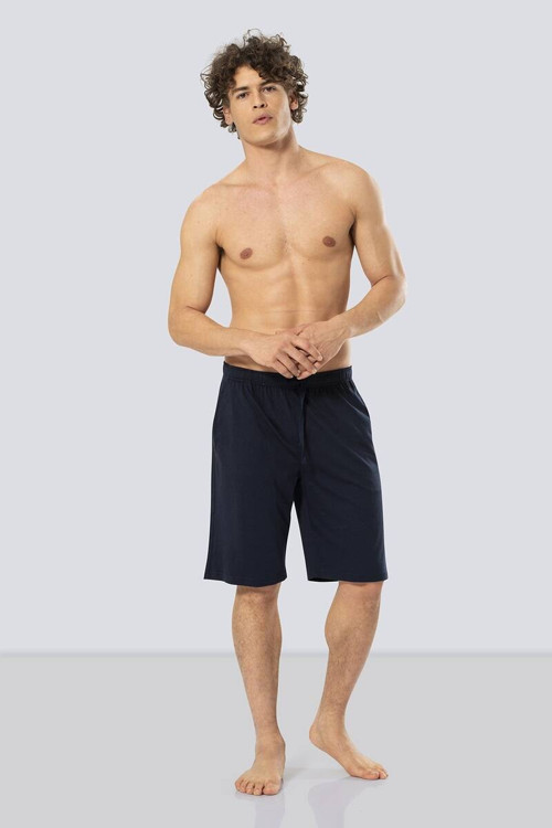 Modal Bermuda Tek Alt Siyah