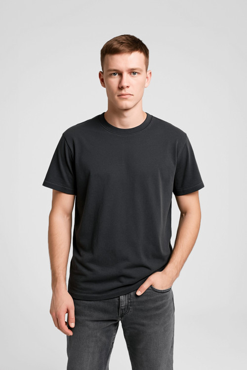 Erkek %100 Pamuk Basic T-shirt