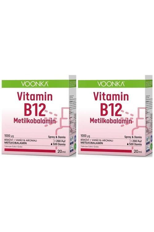 Vitamin B12 Metilkobalamin Oral Sprey Damla 20 Ml 2 Adet
