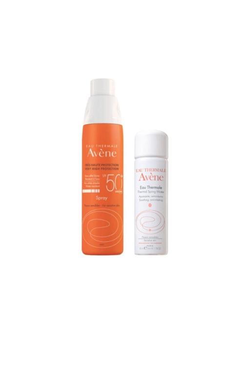 Spray Spf 50+ Tüm Cilt Tipleri İçin Güneşten Koruyucu Vücut Spreyi 200Ml +Termal Su 50Ml