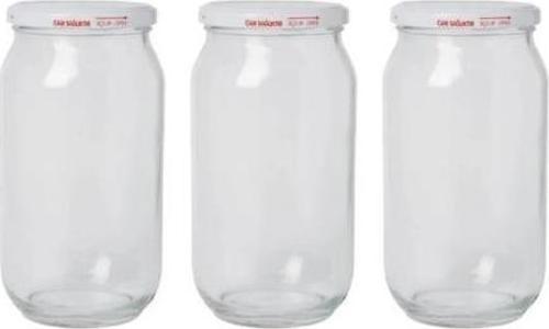 1000 cc Cam Kavanoz Kapaklı 20 Li Paket Konserve 1 Lt