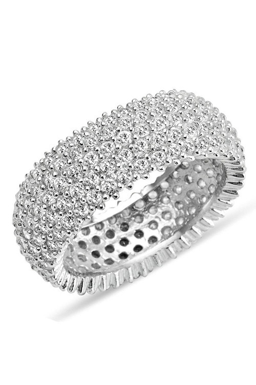 Altın Kaplamalı Gümüş 5 Sıra Tamtur Yüzük (Ga00016)