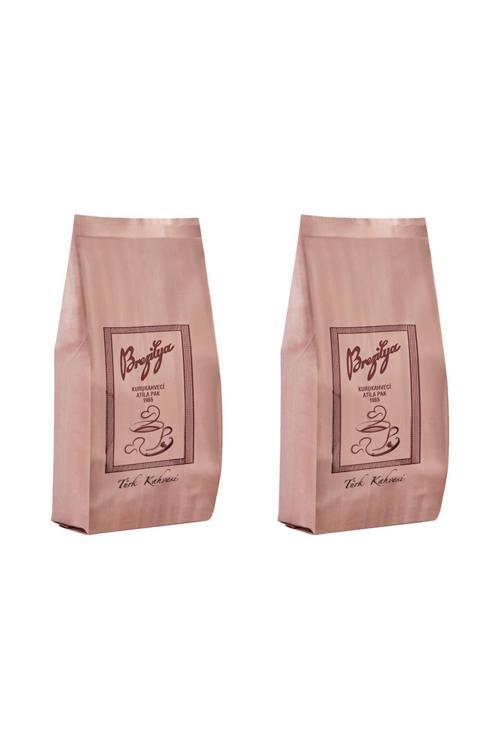 Brezilya Kuru Kahveci Atila Pak Orta Kavrulmuş Meşhur Denizli Türk Kahvesi 250 Gram 2'li Set (250GR x 2)