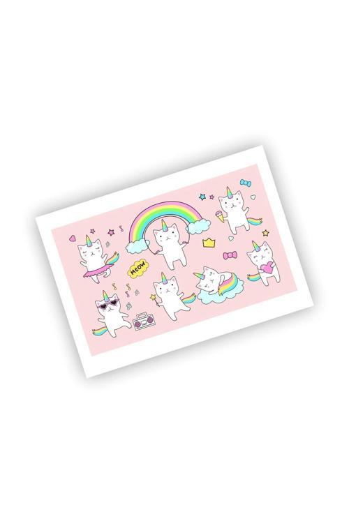 Meov Unicorn Cat Sticker Etiket