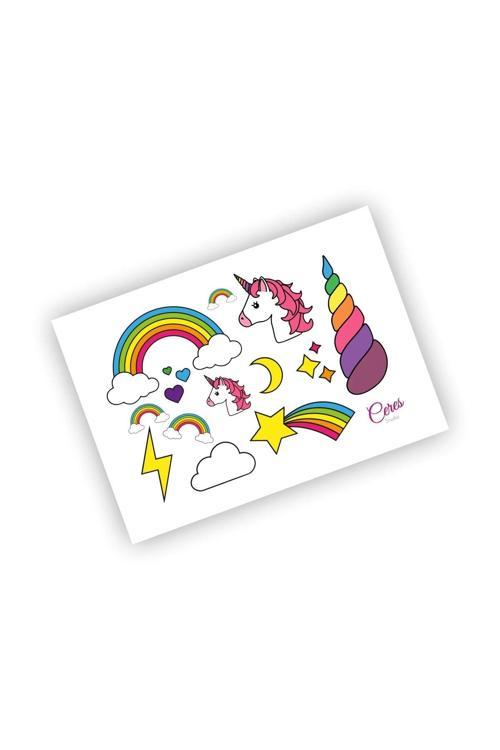 Unicorn Sticker Etiket 17 Adet Etiket