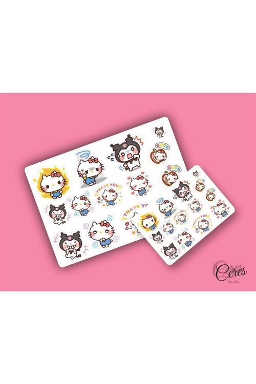 Hello Kitty Sanrio Karışık Sticker Set Etiket (9x13)