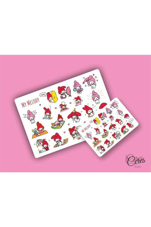 My Melody Sanrio Hello Kitty Sticker Etiket 2 Sayfa 40 Etiket