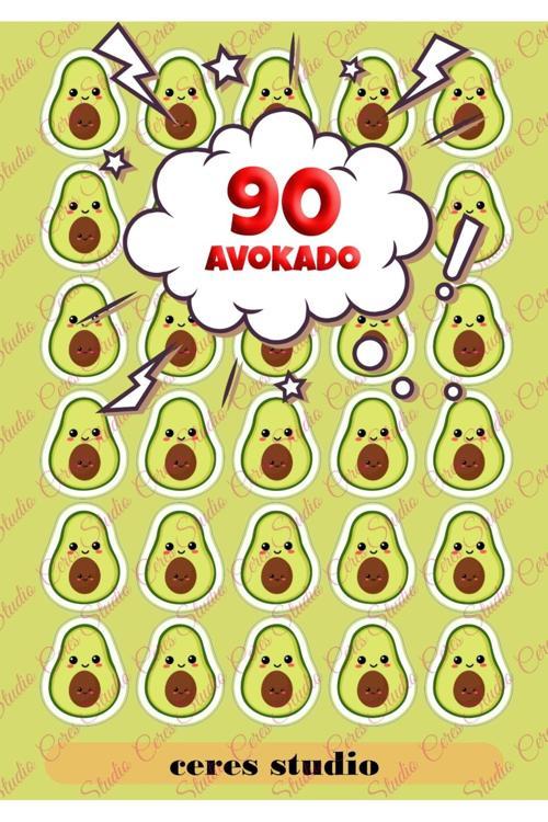 Avokado Sticker Etiket 3 Sayfa 90 Etiket Öğretmen Seti