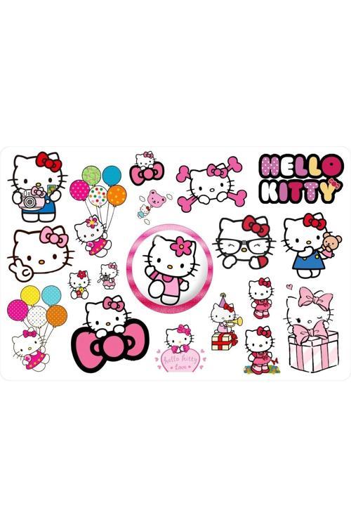 Hello Kitty Sanrio Sticker 2cm Ile 5cm Arası 1 Sayfa 19 Adet Etiket