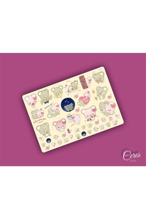 Kawaii Lovely Sugar Cubs Sticker - Aynı Sayfadan 2 Adet Toplam 88 Etiket