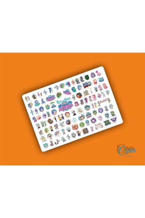 Rick And Morty Rick&morty Sticker Etiket 1 Sayfa 98 Adet Etiket
