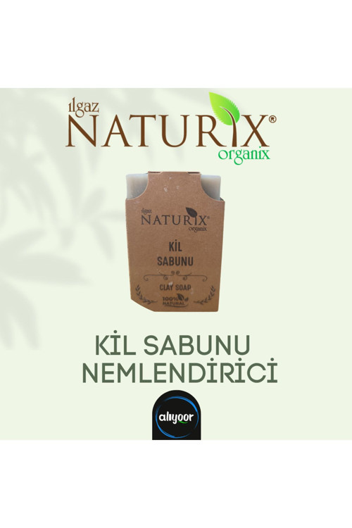 %100 Doğal Kil Sabunu Arındırıcı Nemlendirici Ph Dengeleyici Akne Kurutucu Peeling Etkili