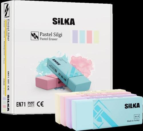 SİLKA SİLGİ PASTEL RENK TPR 5 ADET