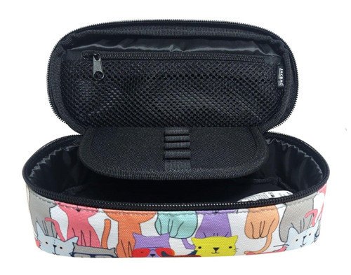 Sarı Kedi Oval XL Organizer Kalem Kutusu Kalemlik
