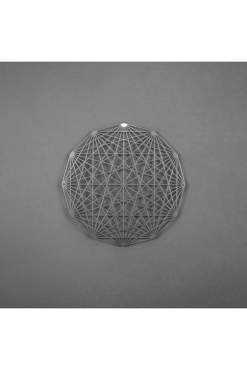 Tesseract Çapraz Poligon Metal Duvar Dekoru