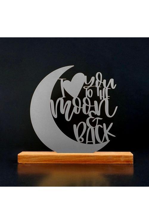 I Love You To The Moon And Back Metal Masa Ve Raf Dekoru