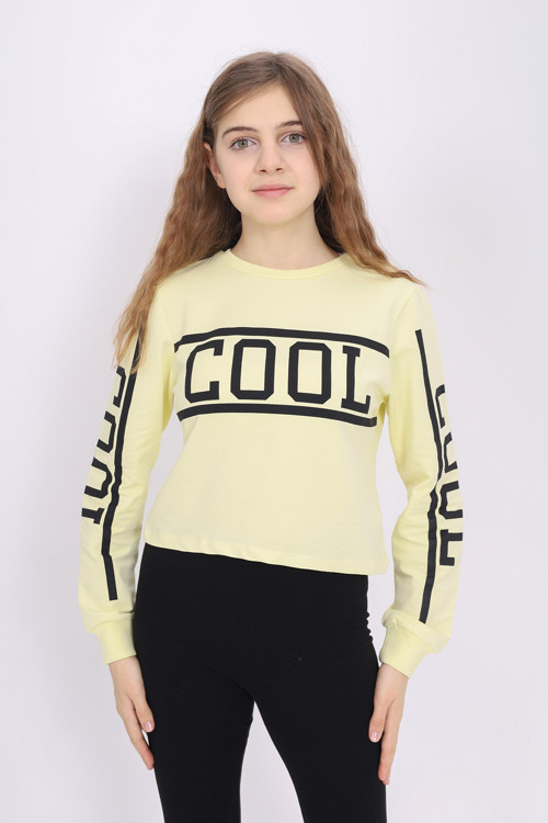 Toontoy Kız Çocuk Cool Baskılı Sweatshirt