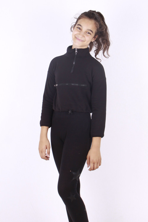 Toontoy Kız Çocuk Fermuarlı Sweatshirt