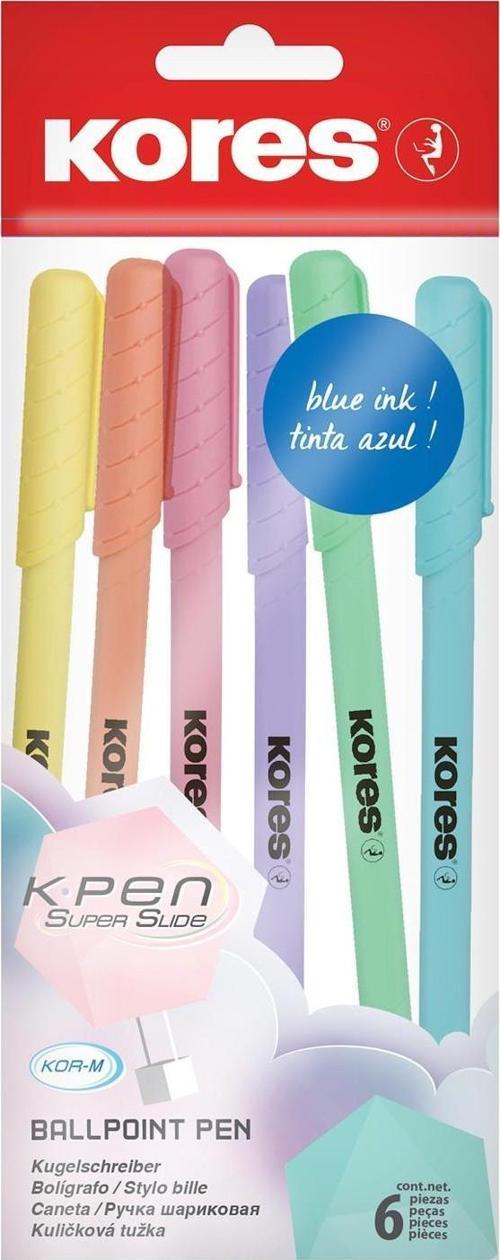 PASTEL GÖVDELİ TÜKENMEZ KALEM MAVİ 6 LI PAKE