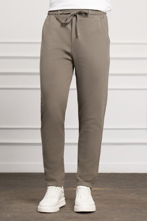  Erkek Haki Slim Fit  Lastikli Jogger Pantolon