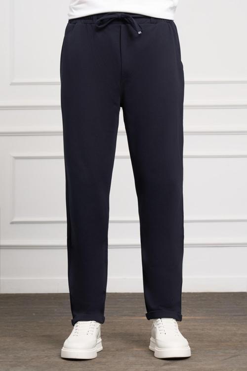  Erkek Lacivert Slim Fit  Lastikli Jogger Pantolon