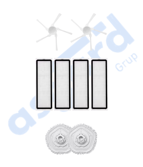DREAME W10-W10 PRO UYUMLU 2 Yan Fırça 4 Filtre 2 Mop