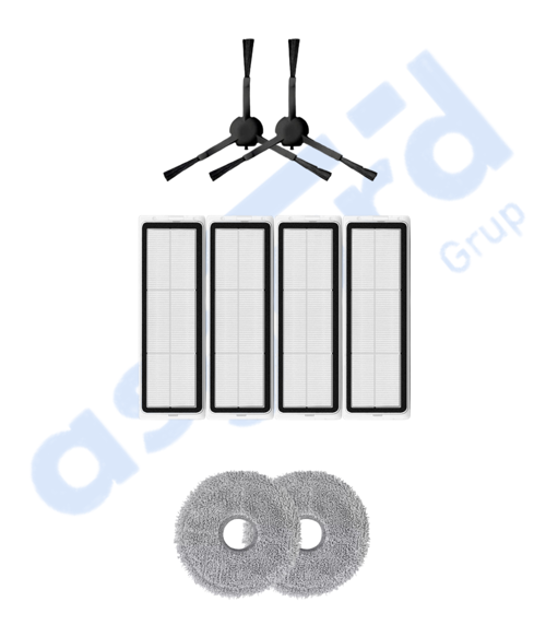 DREAME X20 MAX-X20 PRO UYUMLU 2 Yan Fırça 4 Filtre 2 Mop
