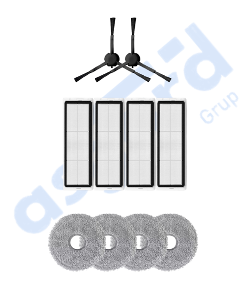 DREAME X20 MAX-X20 PRO UYUMLU 2 Yan Fırça 4 Filtre 4 Mop