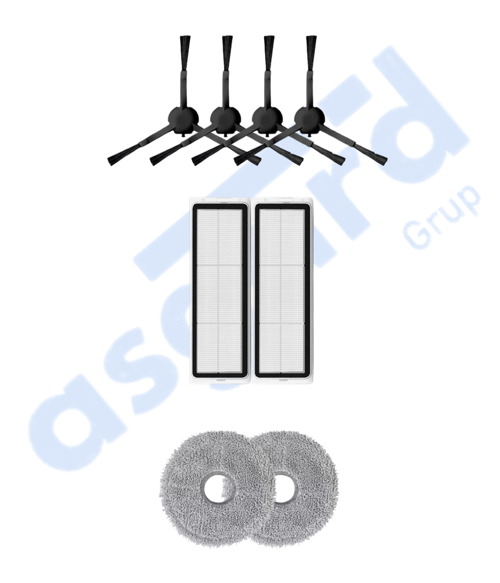 DREAME X20 MAX-X20 PRO UYUMLU 4 Yan Fırça 2 Filtre 2 Mop