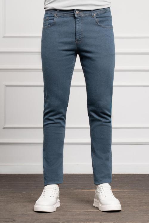  Erkek Marine Jean Slim Fit Dar Kesim Pantolon