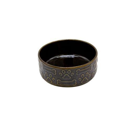Seramik Köpek Mama ve Su Kabı Oksit Yeşil 12 Cm 250 Ml