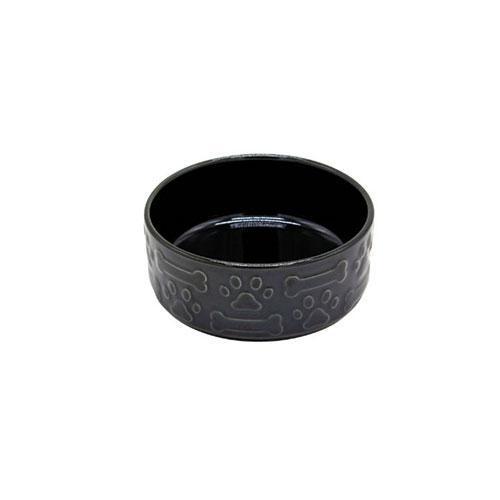 Seramik Köpek Mama ve Su Kabı Reaktif Yeşil 14 Cm 350 Ml