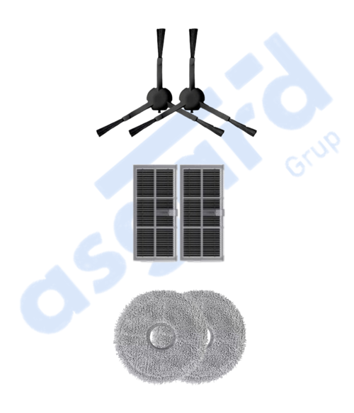DREAME X30PRO-L10S PRO ULTRA-X30 ULTRA UYUMLU 2 Yan Fırça 2 Filtre 2 Mop