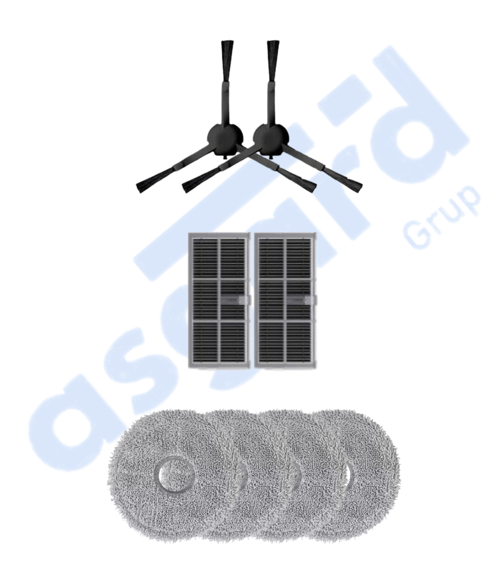 DREAME X30PRO-L10S PRO ULTRA-X30 ULTRA UYUMLU 2 Yan Fırça 2 Filtre 4 Mop