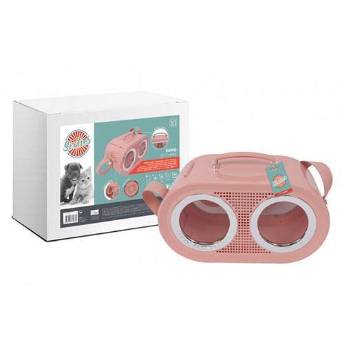 Radio Kedi ve Küçük Irk Köpek Taşıma Çantası Pembe 50x23x31 Cm