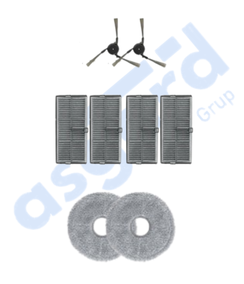 Dreame X40 MASTER-X40 ULTRA-L40 ULTRA UYUMLU 2 Yan Fırça 4 Filtre 2 Mop