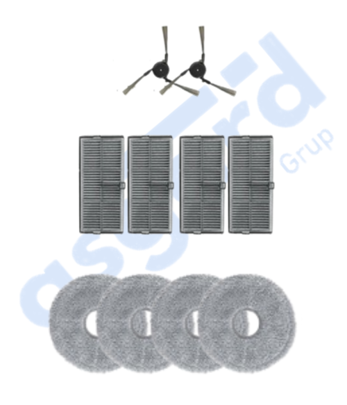 Dreame X40 MASTER-X40 ULTRA-L40 ULTRA UYUMLU 2 Yan Fırça 4 Filtre 4 Mop