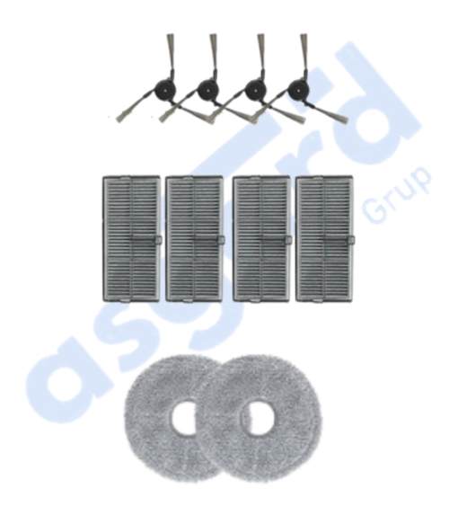 Dreame X40 MASTER-X40 ULTRA-L40 ULTRA UYUMLU 4 Yan Fırça 4 Filtre 2 Mop