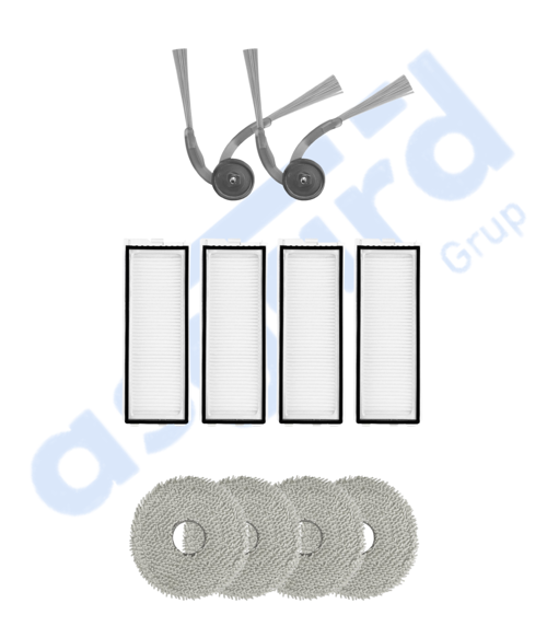 ROBOROCK Q REVO L UYUMLU 2 Yan Fırça 4 Filtre 4 Mop