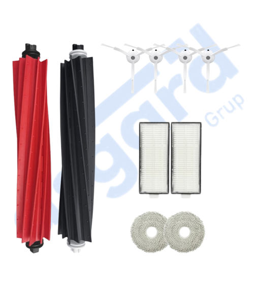 Roborock Q Revo Master Uyumlu 1 Ana Fırça 4 Yan Fırça 2 Filtre 2 Mop