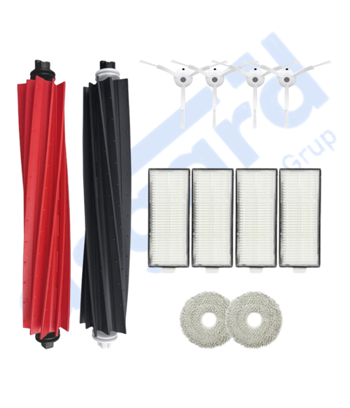 Roborock Q Revo Master Uyumlu 1 Ana Fırça 4 Yan Fırça 4 Filtre 2 Mop
