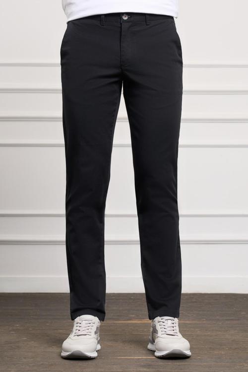 Erkek Siyah Slim Fit Chino Pantolon
