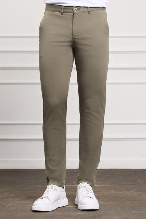  Erkek Yeşil Slim Fit Chino Pantolon